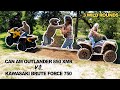 Can Am Outlander vs. Brute Force 750 || Wild Fight! || Crazy Track Race, Tug of War, Drag Race