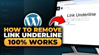 How To Remove Link Underline in WordPress (100% WORKS) | FAST & EASY | NO Yapping, To The Point!