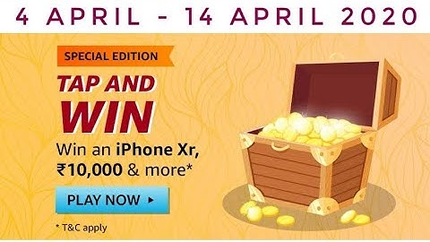 Amazon Tap And Win Quiz Answers Today | Win IPhone XR | Special Edition