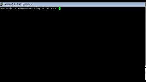 Linux - cmp Command - w3resource