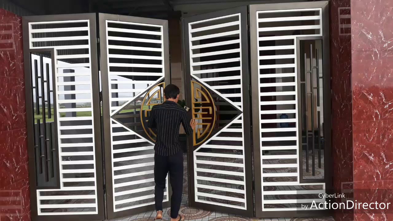 Mẫu cổng sắt hộp đẹp