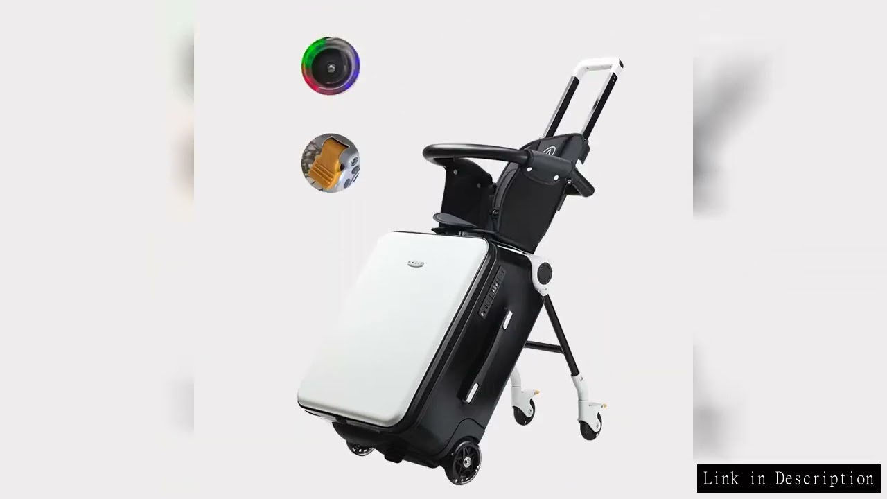 Kid Suitcase Luggage with Spinner Wheels,Large Suitcases with Child Seat Design,20 Inch Hardside Car