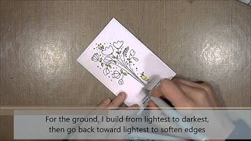 Unitsy Stamp Quick Tip -  Partially Colored Flower with Copic Markers