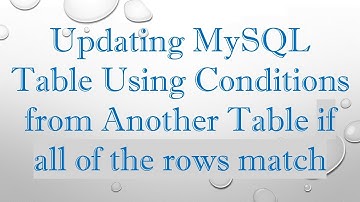 Updating MySQL Table Using Conditions from Another Table if all of the rows match