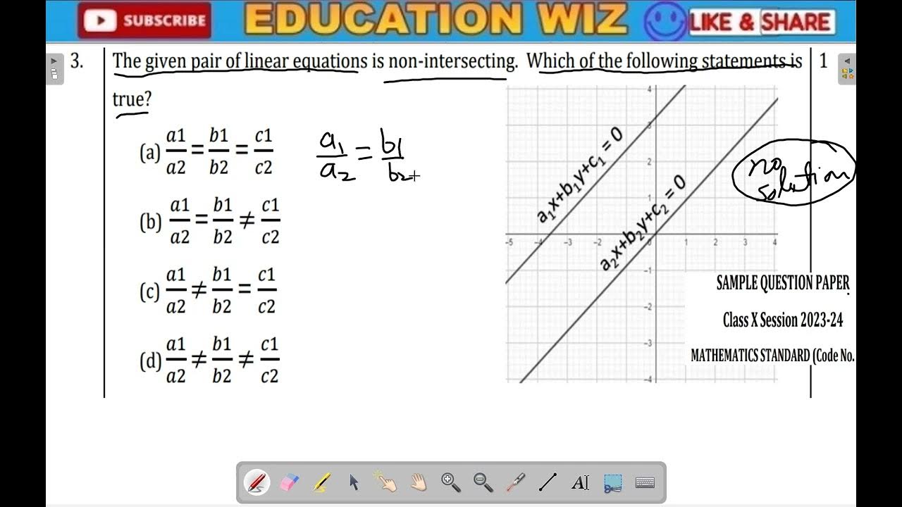 The Given Pair Of Linear Equations Is Non intersecting Which Of The the-given-pair-of-linear-equations-is-non-intersecting-which-of-the