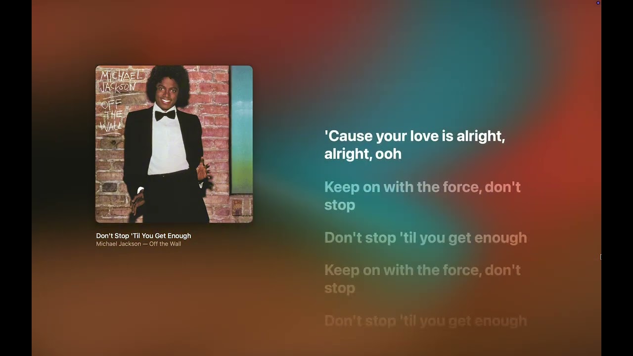 Michael Jackson - Don't Stop 'Til You Get Enough (Lyrics) - YouTube