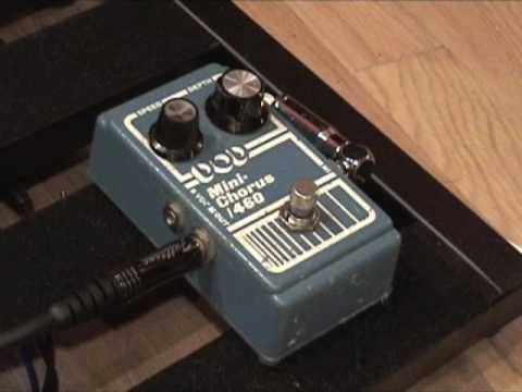 DOD Vintage Chorus 460 guitar effects pedal demo with Les Paul & Jaguar Twin Amp
