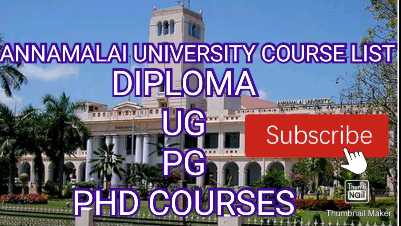 annamalai university phd course work results