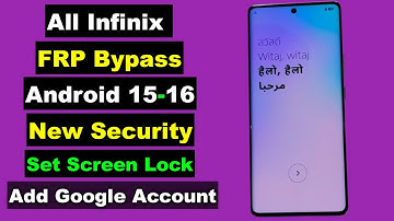 Infinix FRP Bypass Android 15-16 | Infinix FRP Unlock Android 15-16 | Add Google Account Screen Lock