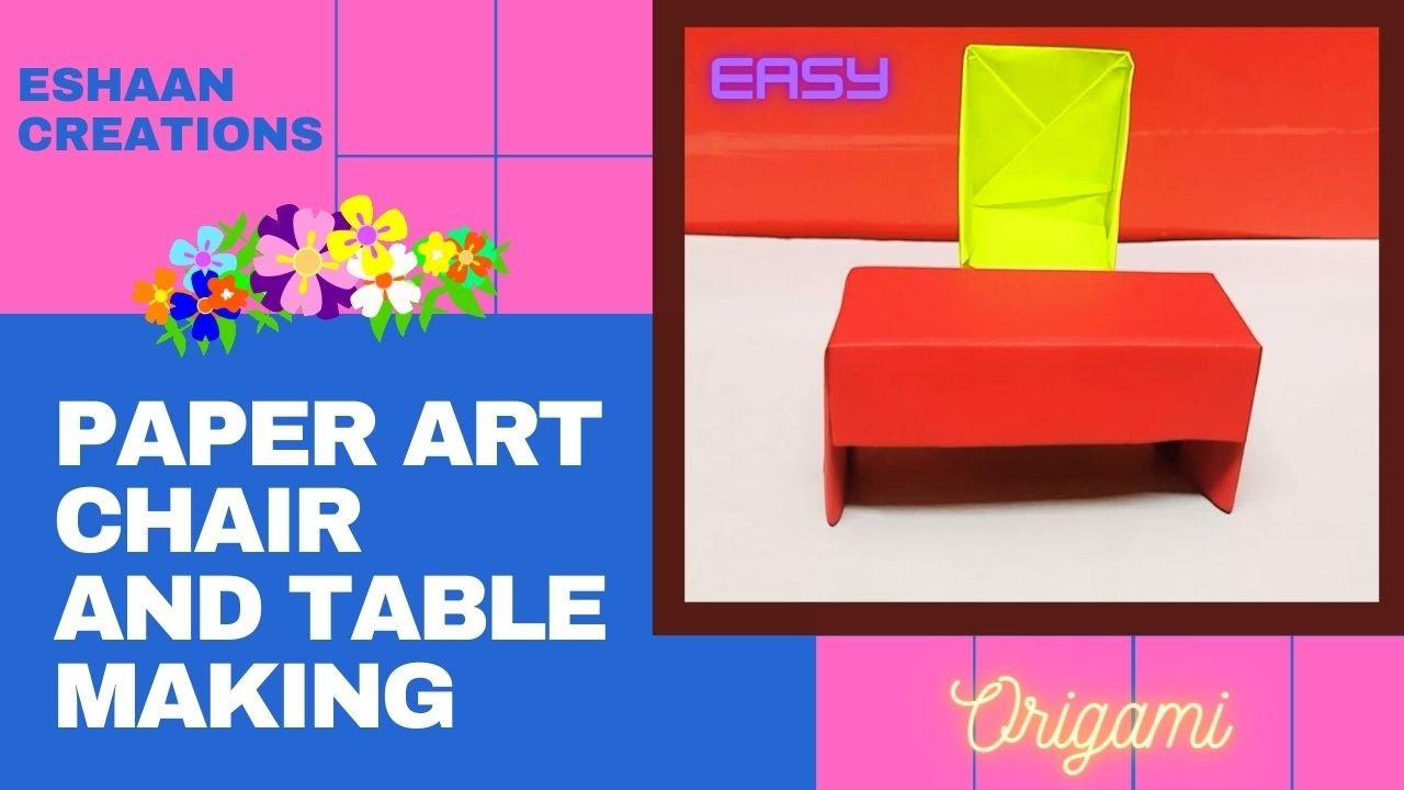 DIY PAPER DINING TABLE & CHAIR/Easy Paper Dining Sets Making Tutorial/Paper furniture