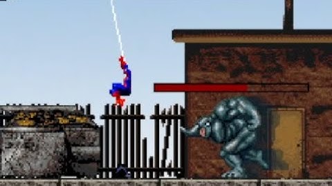 Beating up Rhino cause he stole F4 suit - Spider-Man