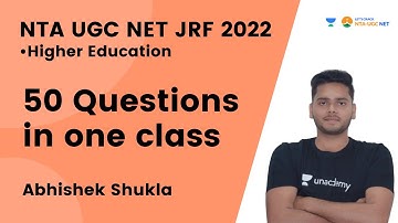 50 Questions in one class | Higher Education System | Paper - 1 | Target JRF 2022 | Abhishek Shukla