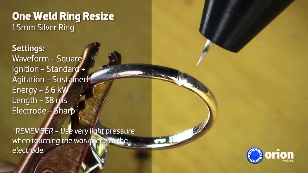 One Weld 1.5mm Silver Ring Resize Jewelry Welding with Orion 200i2