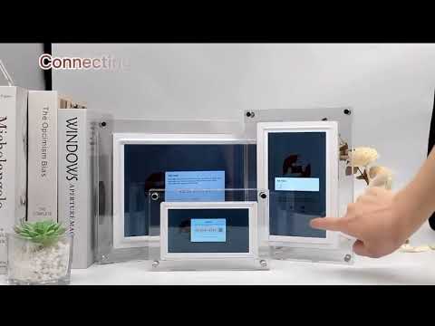 Цифрова фоторамка акрилова Frameo 10 дюймів 32 ГБ з сенсорним дисплеєм прозора електронна рамка на подарунок Wi-Fi музика відео, видео 1