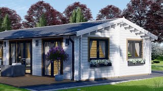 Chalet En Bois Habitable Agnes 4444 Mm, Rt2012, 75 M²