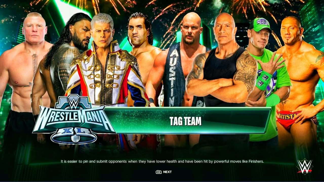 Team Cody Rhodes Vs Team Rock - Tag Team Elimination Match | WWE 2k24