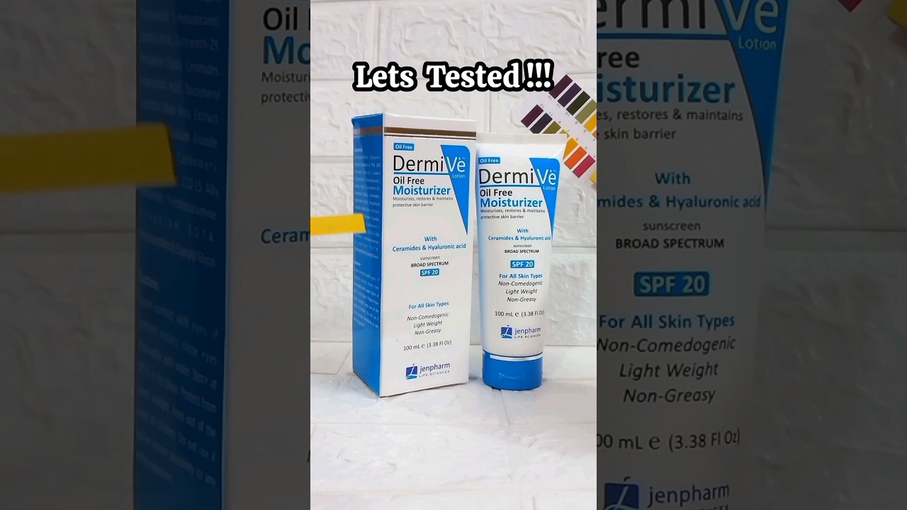 Wow🤯 dermive oil free moisturizer ph test 