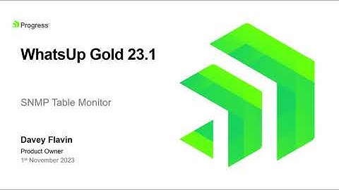 WhatsUp Gold 23.1 Release: SNMP Table Monitor