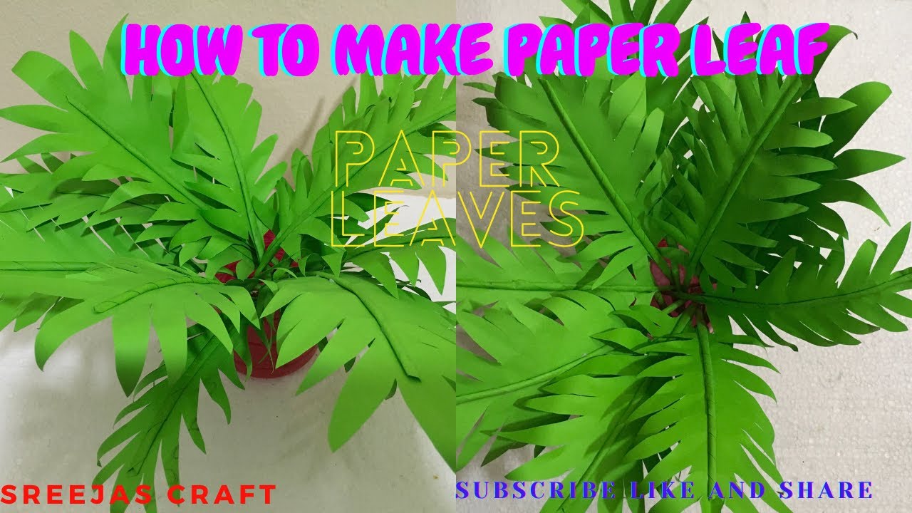How To Make Paper Leaves | Paper Leaf | Easy DIY Paper Leaves Making ...