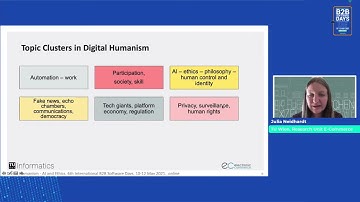 b2b software days - Workshop 1.2: Digital Humanism - AI and Ethics