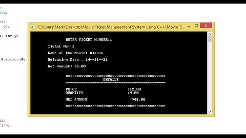 Movie Ticket Management System using C++