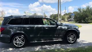 Steel Gray 2014 Mercedes Benz Gl550 4Matic Bi Turbo V8 Driving By 09212025