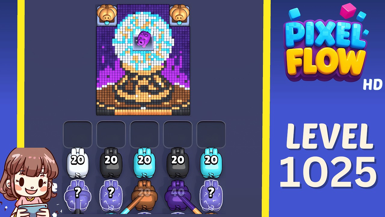 Pixel Flow Level 1025 Solution Walkthrough - YouTube