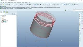 Modelling of Piston in Creo/ProE | CAD Tutorial