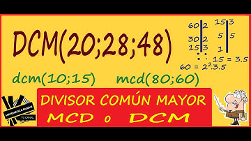 DCM DIVISOR COMÚN MAYOR (paso a paso)