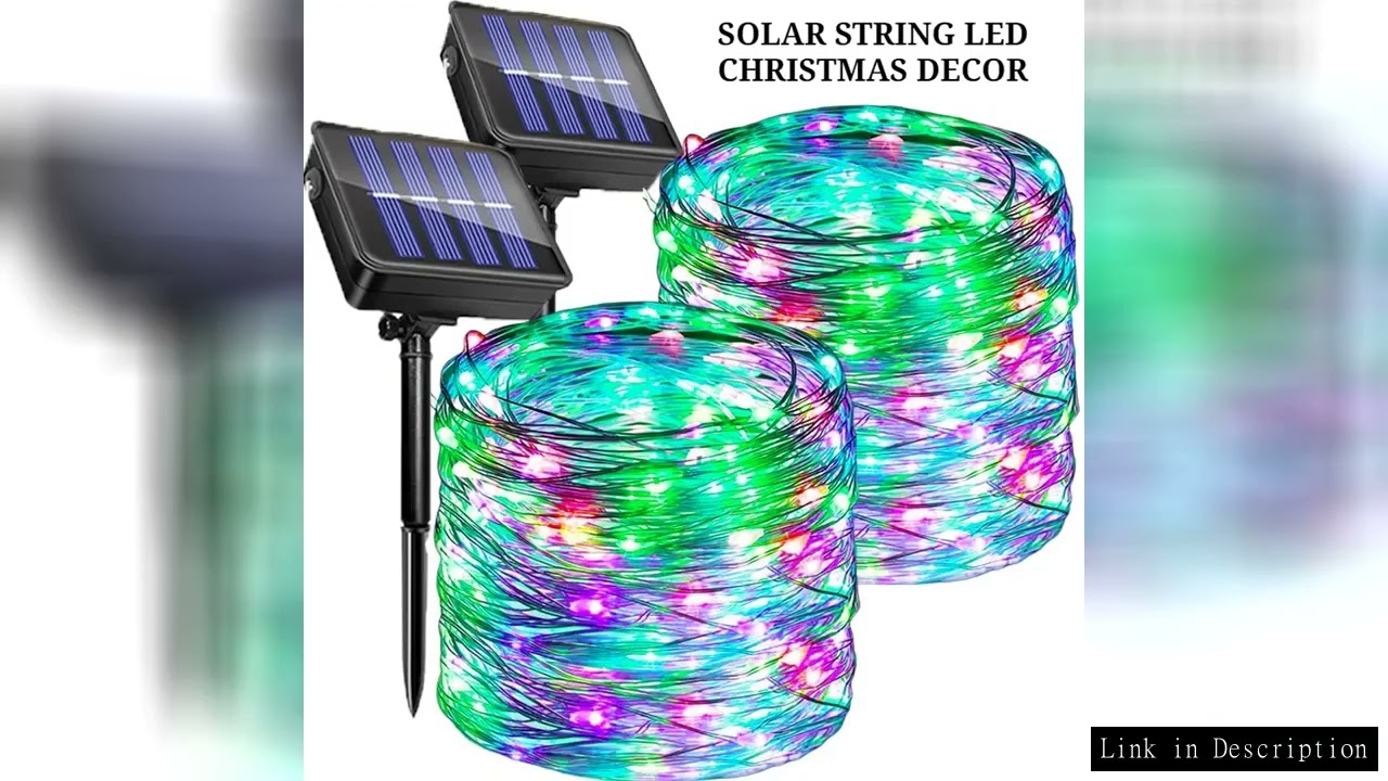 Solar String Fairy Light LED Waterproof Outdoor 8 Modes Garland Tree Lamp with Light Sensing Christm