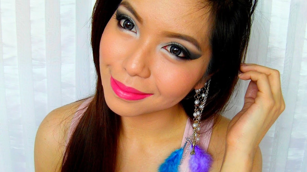 Smokey Silver and Black Makeup Tagalog Tutorial YouTube