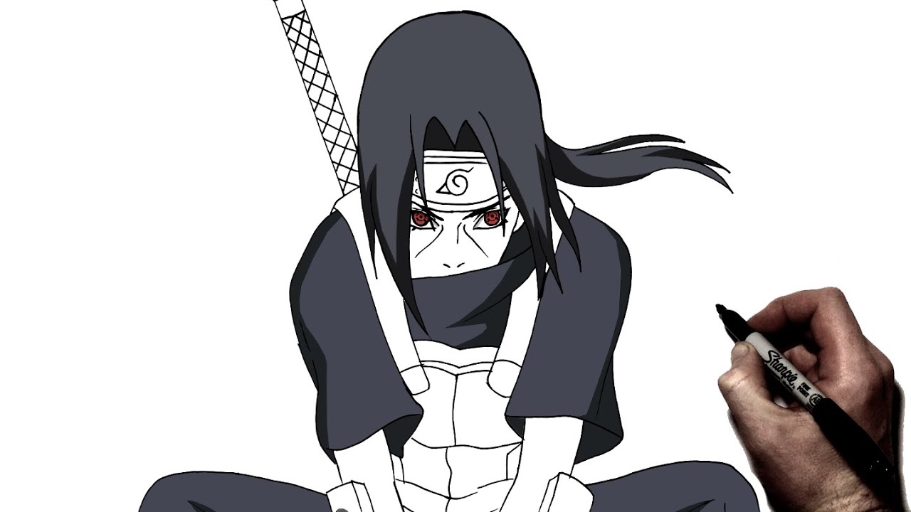 How To Draw Itachi Anbu  Step By Step  Naruto  YouTube