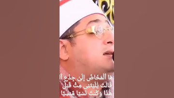 فَأَجَآءَهَا ٱلْمَخَاضُ إِلَىٰ جِذْعِ ٱلنَّخْلَةِ قَالَتْ يَٰلَيْتَنِى مِتُّ قَبْلَ سوره مريم