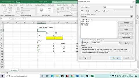 PO1 Utilizando o Solver para o Simplex