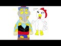 Old Iron Face gets scambled eggs on him by Chicken (Crossover) Art Comic by JAE (AAP)