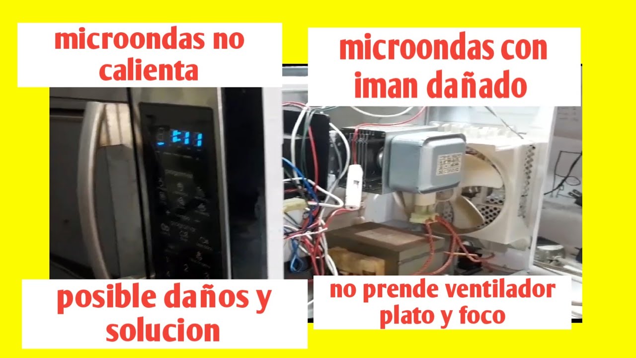 microondas no calienta y el plato y ventilador y foco No funcionan