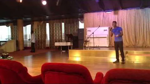 Amarachi on stage (comedian) Kharkov comdey show 2...