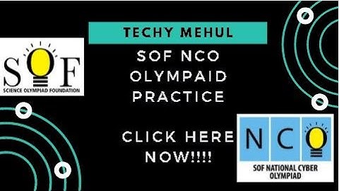 SOF NCO OLYMPIAD CH-1 FUNDAMENTALS OF COMPUTER PRACTICE || MEHUL
