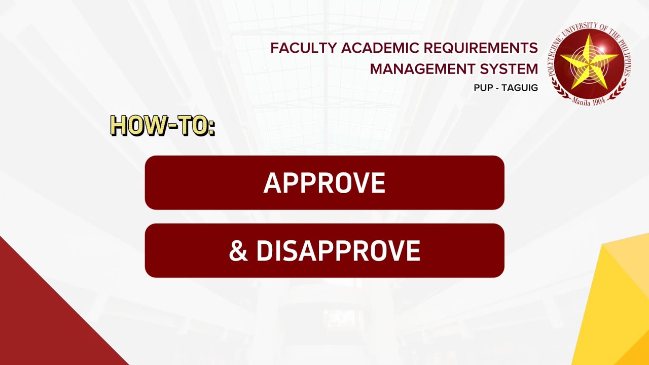 How to Approve and Disapprove the Academic Requirements - YouTube