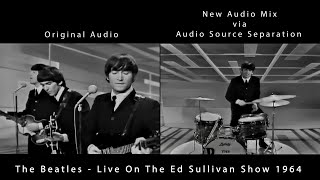 Remixing old 1960's recordings with AI technology (A/B comparison) - The Beatles - Ed Sullivan Show screenshot 1