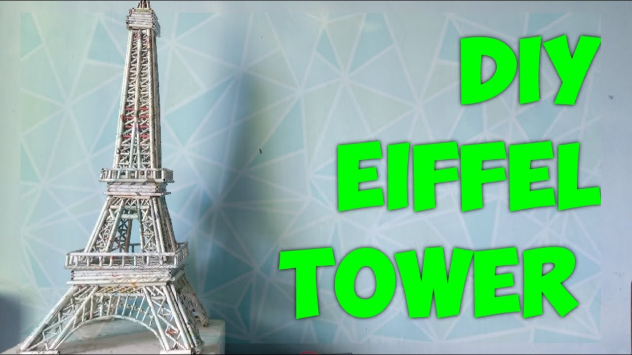 Diy Eiffel Tower from newspaper YouTube