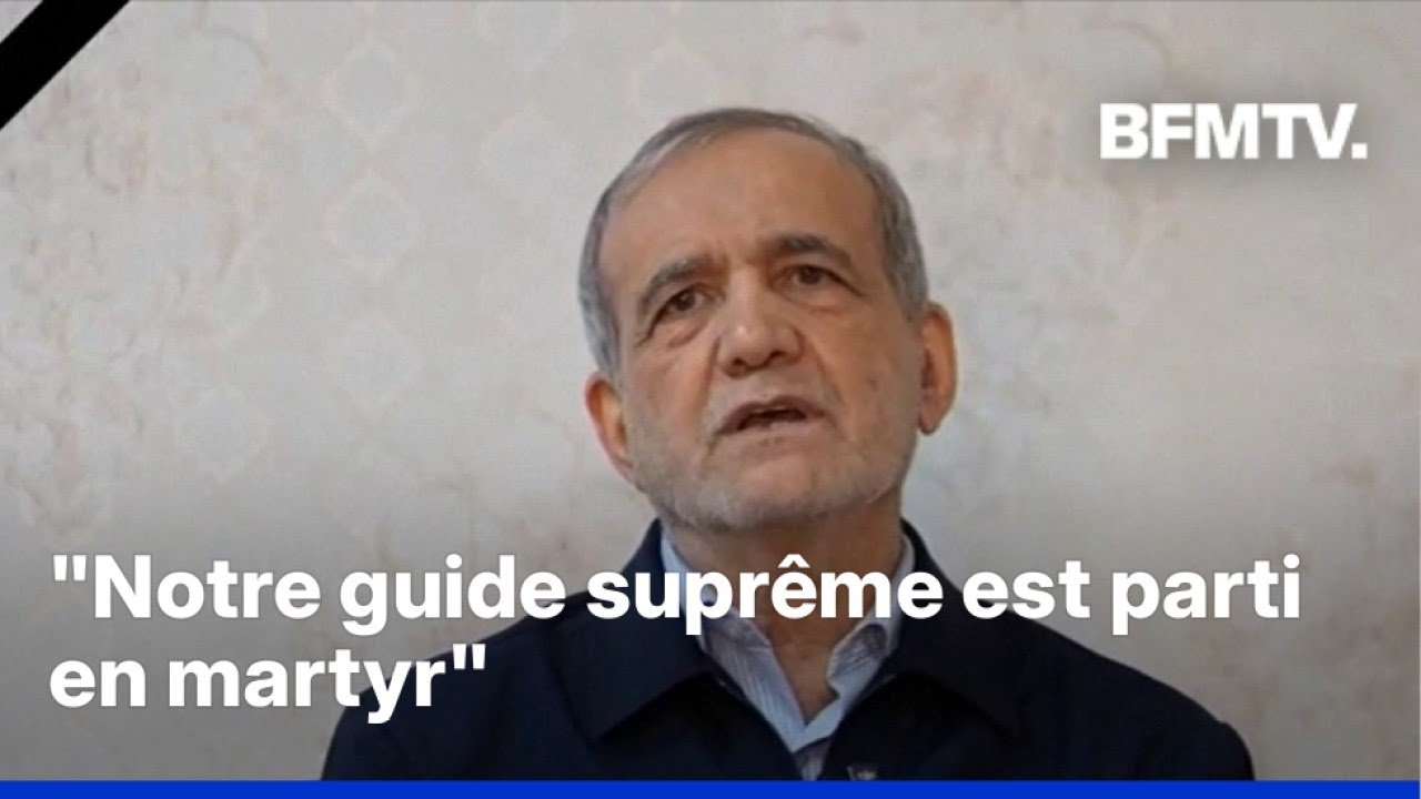 Le président de la République islamique d'Iran s'exprime après la mort du guide suprême Ali Khamenei