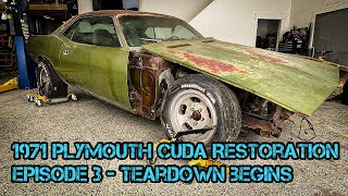 1971 Plymouth Cuda Restoration  Episode 3  Teardown Begins
