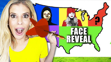 Throwing a DART at a MAP and Doing a FACE REVEAL Battle Wherever it LANDS! | Rebecca Zamolo