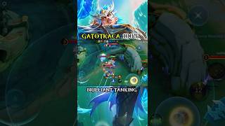 GATOTKACA 100% BRILLIANT TANKING🔥 #mobilelegends #mlbb #shorts