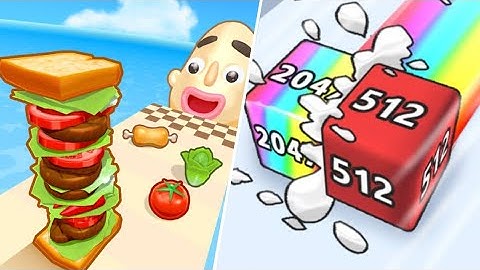 Sandwich Runner Vs Jelly Run 2048 Speedrun Gameplay Android-Ios part 1