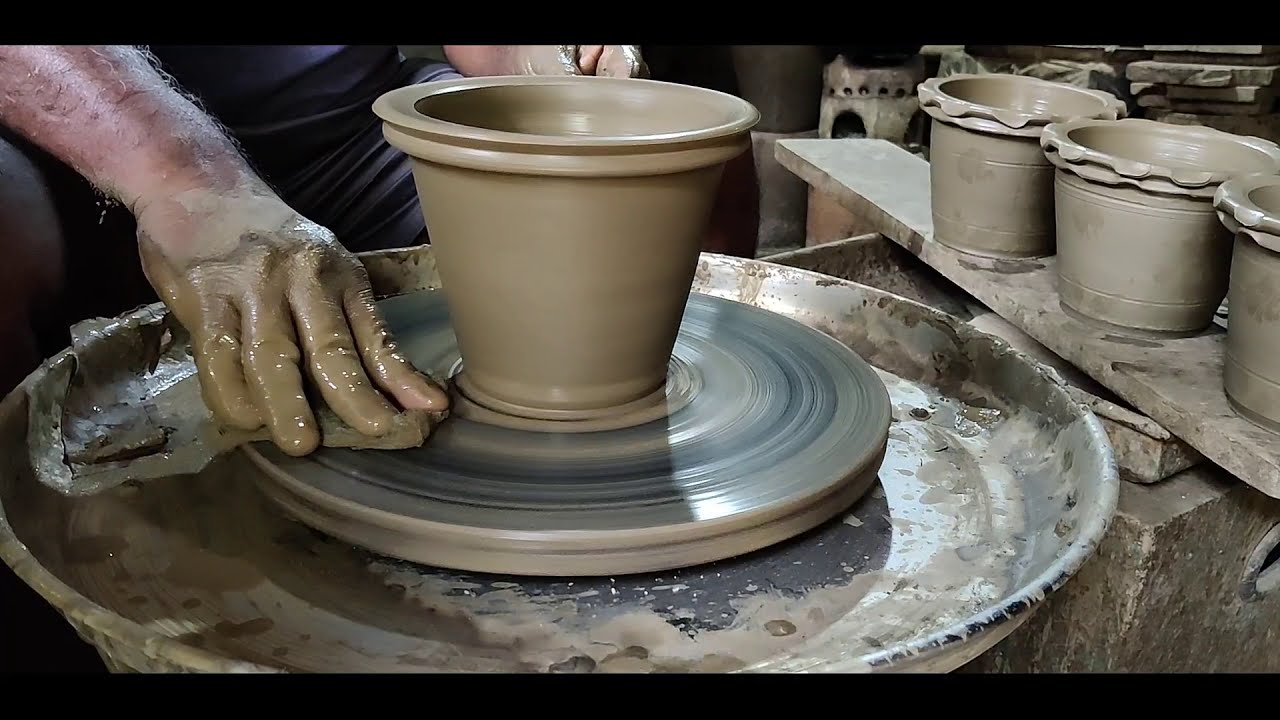 FLOWER POT MAKING| TERRACOTTA | POTTERY |