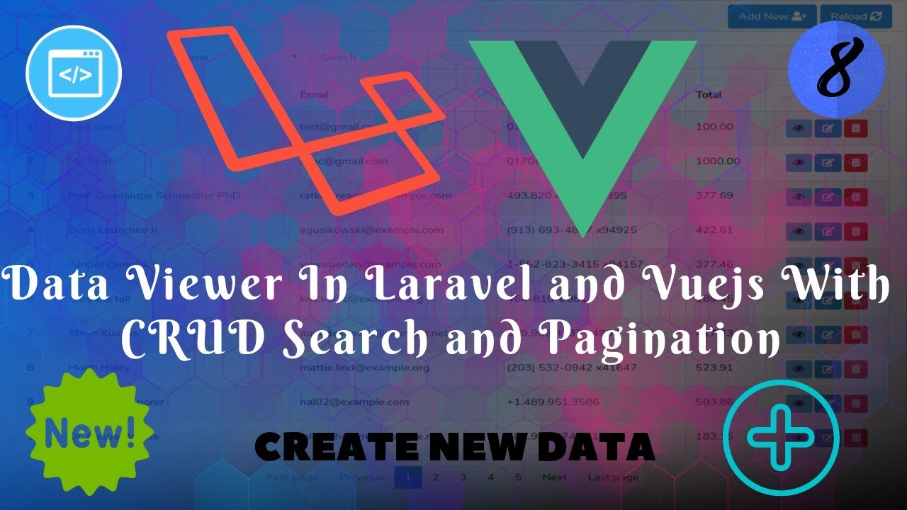 Build Data Viewer in Laravel and Vuejs with CRUD Search & Pagination - Part 8