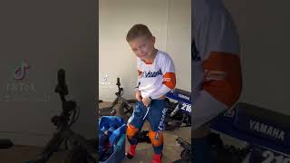 Kid races motocross on his KTM 50 dirt bike! #shorts