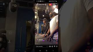Bunji Garlin and Fayann Lyons doing a live from BBC radio in London